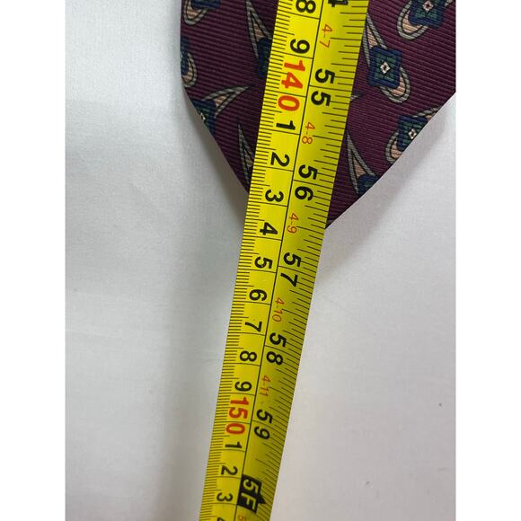 Polo by Ralph Lauren Men's Maroon Necktie 57 Inches by 3.5 Inches - Picture 7 of 9